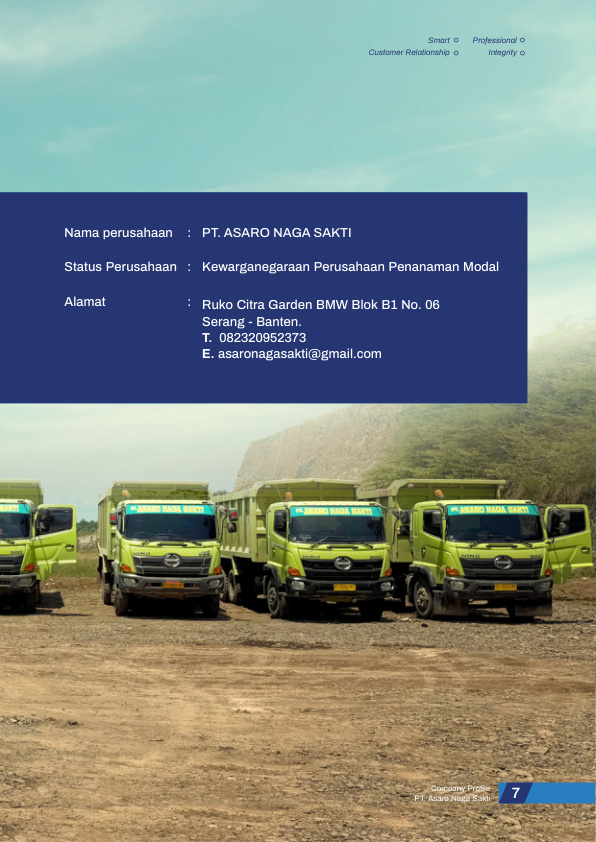 Informasi perusahaan dengan armada
